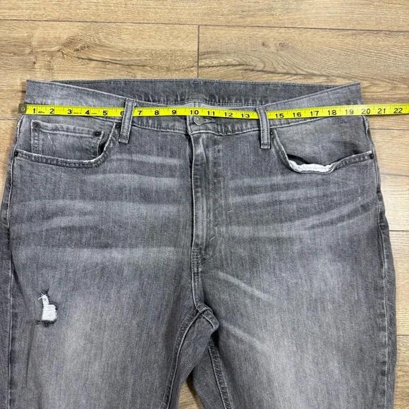 Levis 531 Mens Grey Athletic Slim Distressed Denim Jeans 40x30 S51077 NXBD - Picture 6 of 9